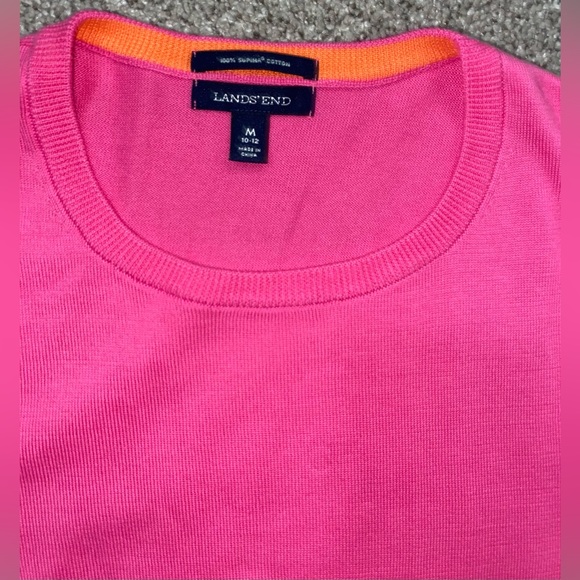 Lands’End Women's Cotton Crewneck Sweater - Picture 6 of 8